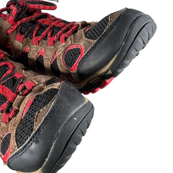 Merrell Select Dry Red Brown Hiking Boot Suede Size 2.5 EUR 33.5 Youth Shoe - Picture 6 of 10